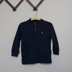 Ralph Lauren Size 24M Navy Quarterzip Pullover